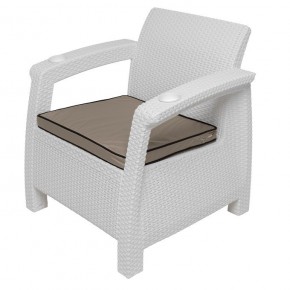 Комплект уличной мебели Yalta Premium Terrace Set (Ялта) белый (+подушки под спину) в Тарко-Сале - tarko-sale.ok-mebel.com | фото 7