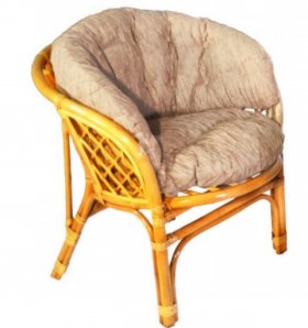 Кресло Багама (Мёд) подушки полные в Тарко-Сале - tarko-sale.ok-mebel.com | фото