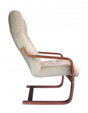 Кресло для отдыха (пружинка) Магнат 102-З-КР замша КРЕМ в Тарко-Сале - tarko-sale.ok-mebel.com | фото 2