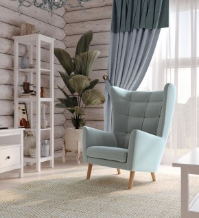Кресло для отдыха Саари мятно-серое, ткань рогожка в Тарко-Сале - tarko-sale.ok-mebel.com | фото 4