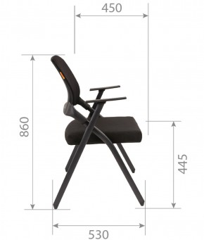 Кресло для посетителей CHAIRMAN NEXX (ткань стандарт черный/сетка DW-01) в Тарко-Сале - tarko-sale.ok-mebel.com | фото 7