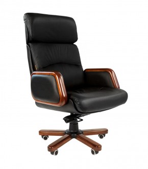 Кресло для руководителя CHAIRMAN 417 (Натуральная кожа) Черное в Тарко-Сале - tarko-sale.ok-mebel.com | фото