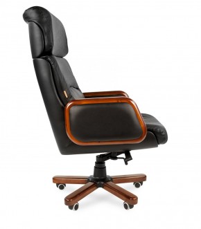 Кресло для руководителя CHAIRMAN 417 (Натуральная кожа) Черное в Тарко-Сале - tarko-sale.ok-mebel.com | фото 3