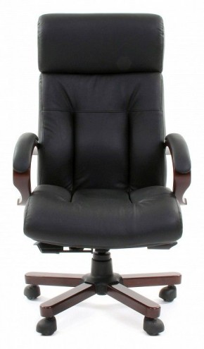Кресло для руководителя Chairman 421 черный/орех темный, черный в Тарко-Сале - tarko-sale.ok-mebel.com | фото 2