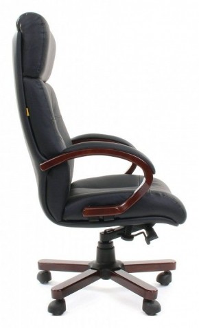 Кресло для руководителя Chairman 421 черный/орех темный, черный в Тарко-Сале - tarko-sale.ok-mebel.com | фото 3