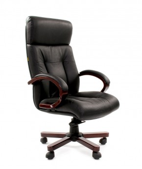 Кресло для руководителя CHAIRMAN  421 (Натуральная кожа) Черное в Тарко-Сале - tarko-sale.ok-mebel.com | фото