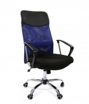 Кресло для руководителя CHAIRMAN 610 N (15-21 черный/сетка синий) в Тарко-Сале - tarko-sale.ok-mebel.com | фото 1