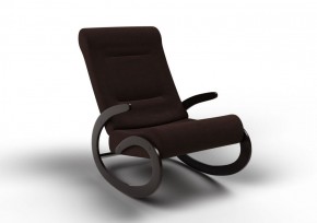 Кресло-качалка Мальта 10-Т-Ш (ткань/венге) ШОКОЛАД в Тарко-Сале - tarko-sale.ok-mebel.com | фото