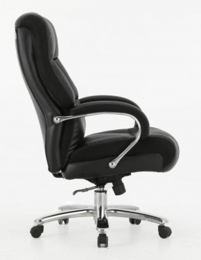 Кресло офисное BRABIX PREMIUM "Bomer HD-007" (рециклированная кожа, хром, черное) 531939 в Тарко-Сале - tarko-sale.ok-mebel.com | фото 3