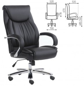 Кресло офисное BRABIX "Advance EX-575" (хром/экокожа/черное) 531825 в Тарко-Сале - tarko-sale.ok-mebel.com | фото 2