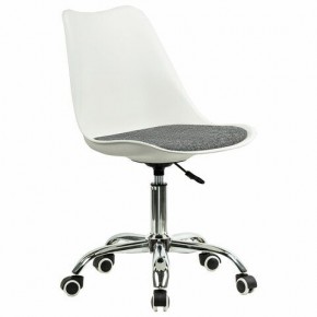 Кресло стул BRABIX "Eames MG-310 CH", хром, пластик белый, ткань серая, 532924 в Тарко-Сале - tarko-sale.ok-mebel.com | фото 2