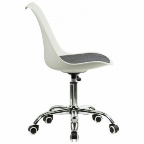 Кресло стул BRABIX "Eames MG-310 CH", хром, пластик белый, ткань серая, 532924 в Тарко-Сале - tarko-sale.ok-mebel.com | фото 3