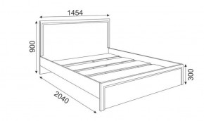 Кровать 1.4 М16 Стандарт с настилом Беатрис (Орех гепланкт) в Тарко-Сале - tarko-sale.ok-mebel.com | фото