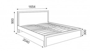 Кровать 1.6 М07 Стандарт с основанием Беатрис (Орех гепланкт) в Тарко-Сале - tarko-sale.ok-mebel.com | фото