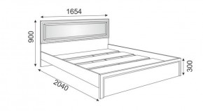 Кровать 1.6 М09 с мягкой спинкой и настилом Беатрис (Орех гепланкт) в Тарко-Сале - tarko-sale.ok-mebel.com | фото