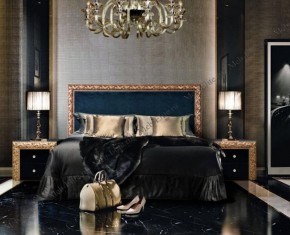 Кровать 2-х спальная (1,6 м) Тиффани Premium черная/золото с мягким элементом (Антрацит) с подъемным механизмомарт (ТФКР-3[3](П) в Тарко-Сале - tarko-sale.ok-mebel.com | фото 2