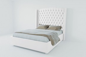 Кровать Берлин ЛЮКС с ПМ 900 (экокожа белая) в Тарко-Сале - tarko-sale.ok-mebel.com | фото 2