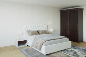Кровать Берлин с ПМ 1800 (экокожа белая) в Тарко-Сале - tarko-sale.ok-mebel.com | фото