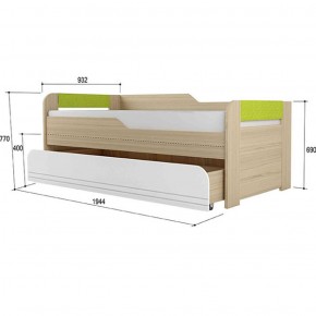 Кровать двухуровневая + подлокотники Стиль № 900.1 NEW (туя светлая/лайм) в Тарко-Сале - tarko-sale.ok-mebel.com | фото 2