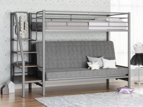 Кровать двухъярусная с диваном "Мадлен-3" (Серый/Серый) в Тарко-Сале - tarko-sale.ok-mebel.com | фото