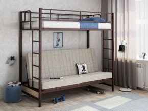 Кровать двухъярусная с диваном "Мадлен" (Коричневый/Бежевый) в Тарко-Сале - tarko-sale.ok-mebel.com | фото 1