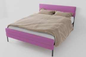 Кровать Горизонт Мини с ортопедическим основанием 800 (велюр розовый) в Тарко-Сале - tarko-sale.ok-mebel.com | фото
