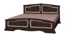 ЕЛЕНА Кровать из массива 1400 (Орех темный) в Тарко-Сале - tarko-sale.ok-mebel.com | фото