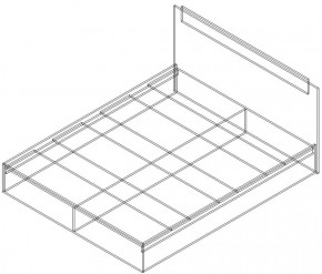 СОФИЯ Кровать КР1600 (венге/дуб белфорт) щиты в Тарко-Сале - tarko-sale.ok-mebel.com | фото 2