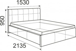 Кровать Изабелла с латами Newtone light beige 1400x2000 в Тарко-Сале - tarko-sale.ok-mebel.com | фото