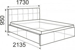 Кровать Изабелла с латами Newtone light beige 1400x2000 в Тарко-Сале - tarko-sale.ok-mebel.com | фото 2