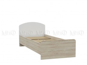 МАРТИНА Кровать 800 с настилом ЛДСП (Белый глянец/дуб сонома) в Тарко-Сале - tarko-sale.ok-mebel.com | фото