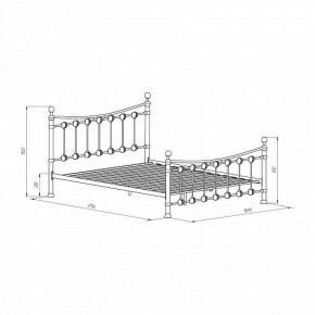 Кровать металлическая "Эльда" Черный/Золото в Тарко-Сале - tarko-sale.ok-mebel.com | фото 2