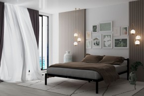 Кровать Мета с матрасом 1200 (черный) в Тарко-Сале - tarko-sale.ok-mebel.com | фото 2