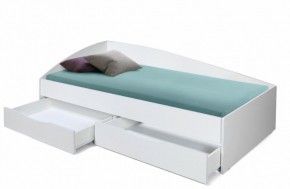 Кровать одинарная "Фея - 3" асимметричная 2000х900 (белая) в Тарко-Сале - tarko-sale.ok-mebel.com | фото 2
