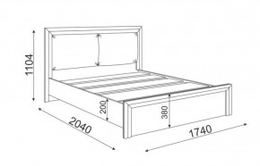 Кровать 1.6 Глэдис М31 с настилом и мягкой частью (ЯШС/Белый) в Тарко-Сале - tarko-sale.ok-mebel.com | фото 3