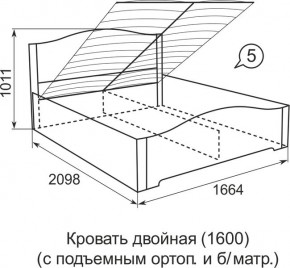 Кровать с подъемным механизмом Виктория 05 1600*2000 в Тарко-Сале - tarko-sale.ok-mebel.com | фото 4