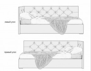 Кровать угловая Лилу интерьерная +основание/ПМ/бельевое дно (90х200) в Тарко-Сале - tarko-sale.ok-mebel.com | фото 5