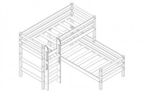 Кровать угловая с прямой лестницей Соня (Вариант 7) в Тарко-Сале - tarko-sale.ok-mebel.com | фото 3