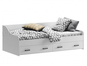 ВЕГА NEW Кровать 900 с настилом ЛДСП (Белый глянец/белый) в Тарко-Сале - tarko-sale.ok-mebel.com | фото