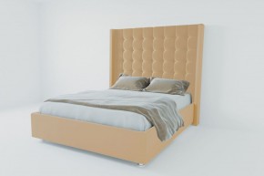 Кровать Венеция ЛЮКС с ПМ 2000 (экокожа бежевая) в Тарко-Сале - tarko-sale.ok-mebel.com | фото 2