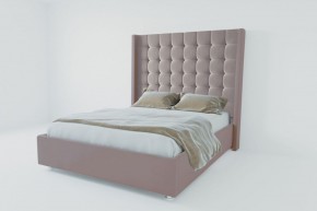 Кровать Венеция ЛЮКС с ПМ 800 (велюр темно-серый) в Тарко-Сале - tarko-sale.ok-mebel.com | фото 2