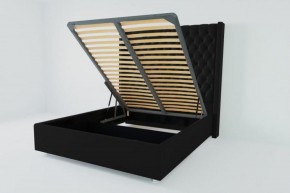 Кровать Версаль ЛЮКС с ПМ 1200 (экокожа кольт ч) в Тарко-Сале - tarko-sale.ok-mebel.com | фото