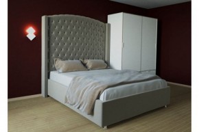 Кровать Версаль ЛЮКС с ПМ 1200 (велюр серый) в Тарко-Сале - tarko-sale.ok-mebel.com | фото
