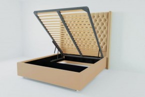 Кровать Версаль ЛЮКС с ПМ 800 (экокожа бежевая) в Тарко-Сале - tarko-sale.ok-mebel.com | фото 2