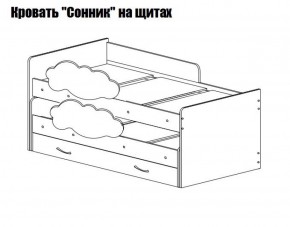 Кровать выкатная Соник на щитах (800*1600) с бортиком + ящик в Тарко-Сале - tarko-sale.ok-mebel.com | фото 2