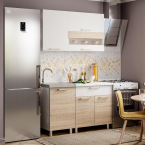 Кухня Айсбери 1.2 м (Белый/Дуб Сонома) в Тарко-Сале - tarko-sale.ok-mebel.com | фото