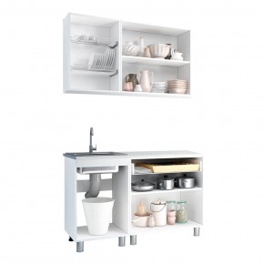 Кухня Айсбери 1.2 м (Белый/Дуб Сонома) в Тарко-Сале - tarko-sale.ok-mebel.com | фото 2