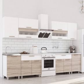 Кухня Айсбери 2.4 м (Белый/Дуб Сонома) в Тарко-Сале - tarko-sale.ok-mebel.com | фото