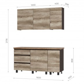 Кухня Энигма 1.6 м (венге/дуб каньон) в Тарко-Сале - tarko-sale.ok-mebel.com | фото 5