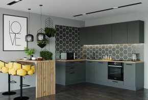Кухня угловая Антрацит 2600х1600 (Стол. 38мм) в Тарко-Сале - tarko-sale.ok-mebel.com | фото